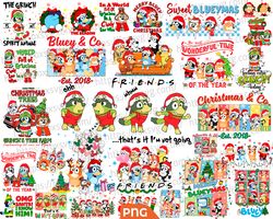 bluey christmas png pack, bluey family christmas png