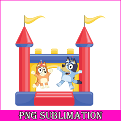 bluey bounce house svg