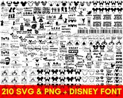 silhouette mickey vacation bundle svg png, disney trip svg png