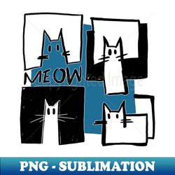 cubist cats - creative sublimation png download - vibrant and eye-catching typography