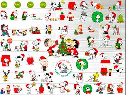 snoopy christmas svg png bundle, peanuts snoopy christmas svg