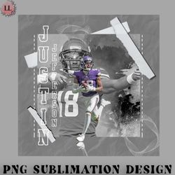 football png justin jefferson football paper poster vikings 3