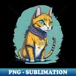 cat illustration - unique sublimation png download - stunning sublimation graphics