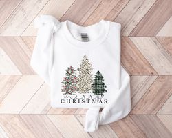 Merry Christmas Sweatshirt, Womens Christmas Crewneck, Christmas Tree Sweatshirt, Womens Christmas, Womens Christmas Swe