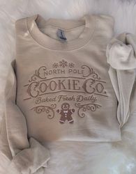 north pole cookie co embroidered sweatshirt  hoodie