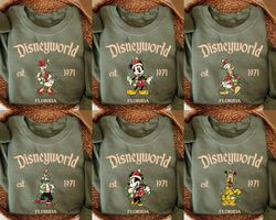 retro disneyworld christmas sweatshirts, disney christmas shirt, mickey and friends christmas shirt, disneyworld est 197