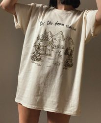 tis the damn season tshirt, ts evermore folklore tee, christmas taylor inspiration tshirt