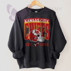 vintage kansas city football unisex crewneck, kansas city football sweatshirt, american football sweatshirt, kansas city