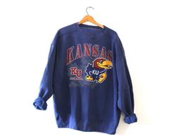 vintage university of kansas jayhawks sweatshirt, kansas jayhawks sweater, kansas jayhawks shirt, gift for her, gift for