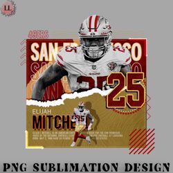 football png elijah mitchell football paper poster 49ers