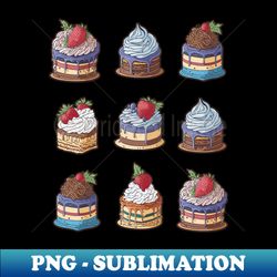 cake pastel cartoon sticker - signature sublimation png file - stunning sublimation graphics