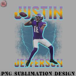 football png justin jefferson football poster style