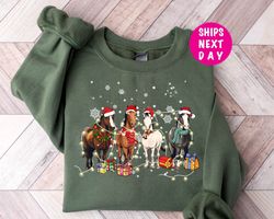 horse christmas sweatshirt, western christmas horse hoody, womens christmas sweater, funny christmas hoodie, horse lover