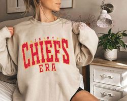 in my chiefs era shirt, vintage kansas city football t-shirt, america football sweatshirt, football fan gifts