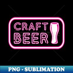 craft beer pink neon bar sign - artistic sublimation digital file - defying the norms