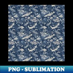 aquatic seamless pattern underwater sea life ocean marine aquarium coral water plants fish nautical - high-quality png sublimation download - perfect for sublimation art