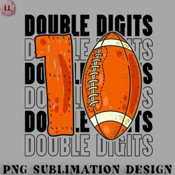 football png 10th birthday football  funny football quote double digits