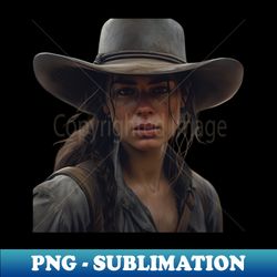 the lone cowgirl - sublimation-ready png file - stunning sublimation graphics