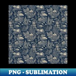 aquatic seamless pattern underwater sea life ocean marine aquarium water plants nautical aquarium - elegant sublimation png download - transform your sublimation creations