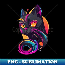 cat illustration - artistic sublimation digital file - stunning sublimation graphics