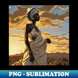 african woman art - retro png sublimation digital download - bring your designs to life