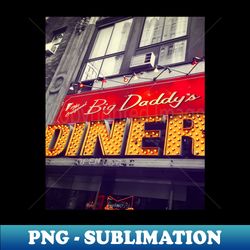 diner manhattan nyc - vintage sublimation png download - fashionable and fearless