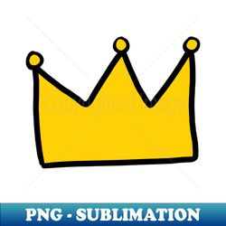 cute cartoon gold crown - modern sublimation png file - bring your designs to life