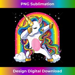 dabbing unicorn girls kids unicorns women rainbow - sleek sublimation png download - chic, bold, and uncompromising