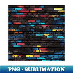 futuristic glowing brick wall pattern - png transparent sublimation design - unlock vibrant sublimation designs