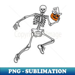skeletons playing pumpkin head basketball - professional sublimation digital download - fashionable and fearless