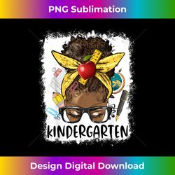 Afro Woman Messy Bun Teacher Life Kindergarten Teacher - Classic Sublimation PNG File - Access the Spectrum of Sublimation Artistry