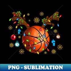 basketball christmas light basketball lover basketball xmas - elegant sublimation png download - transform your sublimation creations