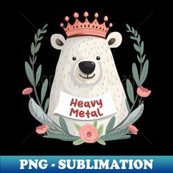 heavy metal bear - premium png sublimation file - boost your success with this inspirational png download