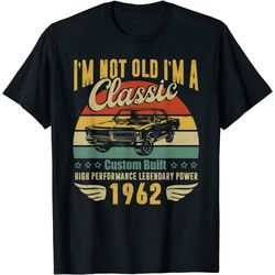 60th birthday gifts for men retro vintage 1962 birthday t-shirt