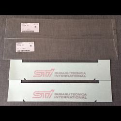 subaru genuine sti front door decals stickers for forester sti