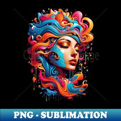 colourful lady hair - png transparent sublimation file - perfect for sublimation art