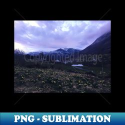 violet dusk norway mountainside - signature sublimation png file - unleash your creativity