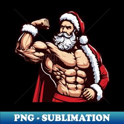 Sexy Muscular Santa Daddy - PNG Sublimation Digital Download - Unlock Vibrant Sublimation Designs