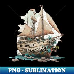 abandoned sailing ships - premium sublimation digital download - create with confidence