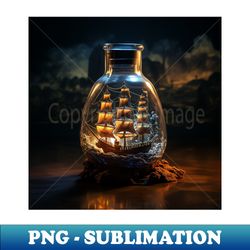 mysterious drifting bottle - trendy sublimation digital download - stunning sublimation graphics