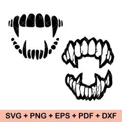 vampire fangs svg, teeth svg, halloween svg, vampire svg, evil svg, vector, layered svg, instant download