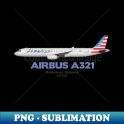 airbus a321 - american airlines - decorative sublimation png file - defying the norms