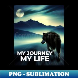 Be Brave and Free Like a Wolf - Creative Sublimation PNG Download - Bring Your Designs to Life