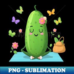 Cucumber Cartoon - Instant PNG Sublimation Download - Unleash Your Creativity