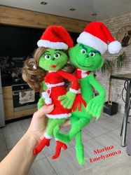 digital download - pdf. 2crochet patterns miss grinch and grinch. diy amigurumi toy tutorial.