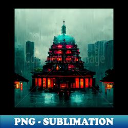 zen punk - cyberpunk fantasy scapes cityscape skyline - elegant sublimation png download - perfect for sublimation art