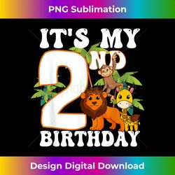 it's my 2nd birthday safari two zoo bday party celebration - eco-friendly sublimation png download - striking & memorable impressions