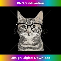 hipster cat kitten spectacles eye glasses funny cute - deluxe png sublimation download - challenge creative boundaries