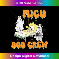 micu boo crew micu nurses halloween micu squad matching long sleeve - eco-friendly sublimation png download - pioneer new aesthetic frontiers