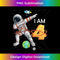 kids 4 years old birthday boy astronaut space 4th b-day - urban sublimation png design - pioneer new aesthetic frontiers